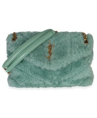 Shearling Quilted Monogram Small Loulou Puffer Chain Satchel