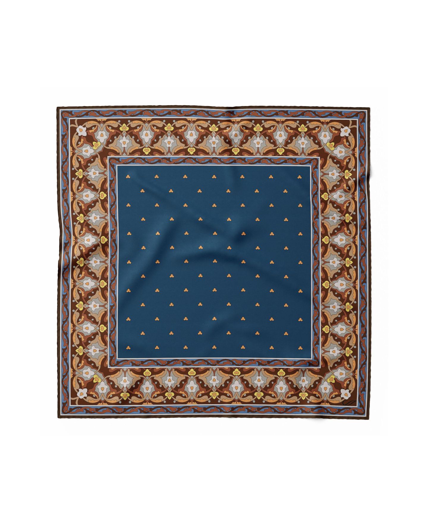 Мужские нагрудные платки Elizabetta Enrico Silk Pocket Square, цвет: Тёмный синий — фото 1