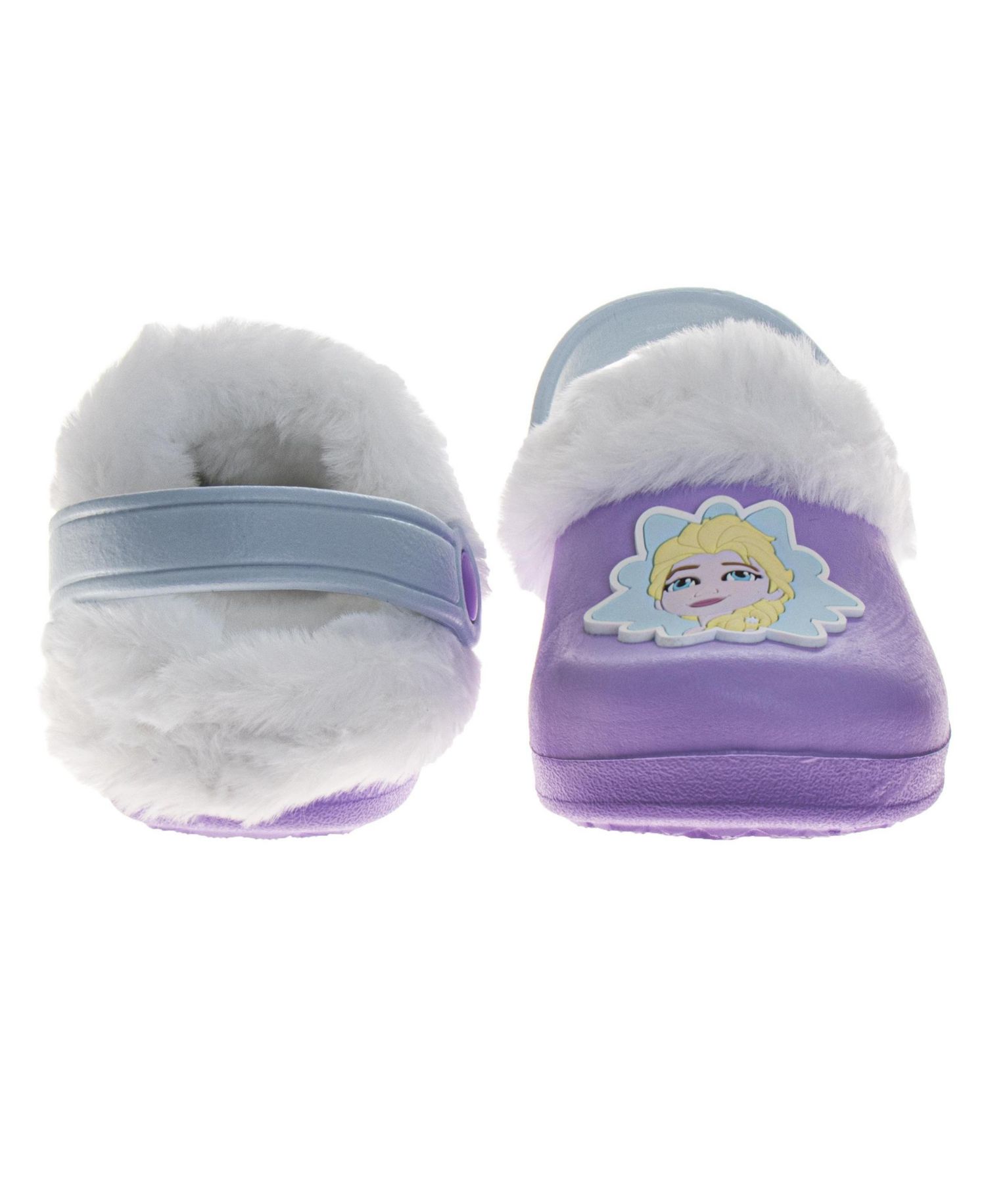 Little Girls Frozen Anna and Elsa Clogs Fuzzy, Fleece Lined, and Warm Garden Shoes