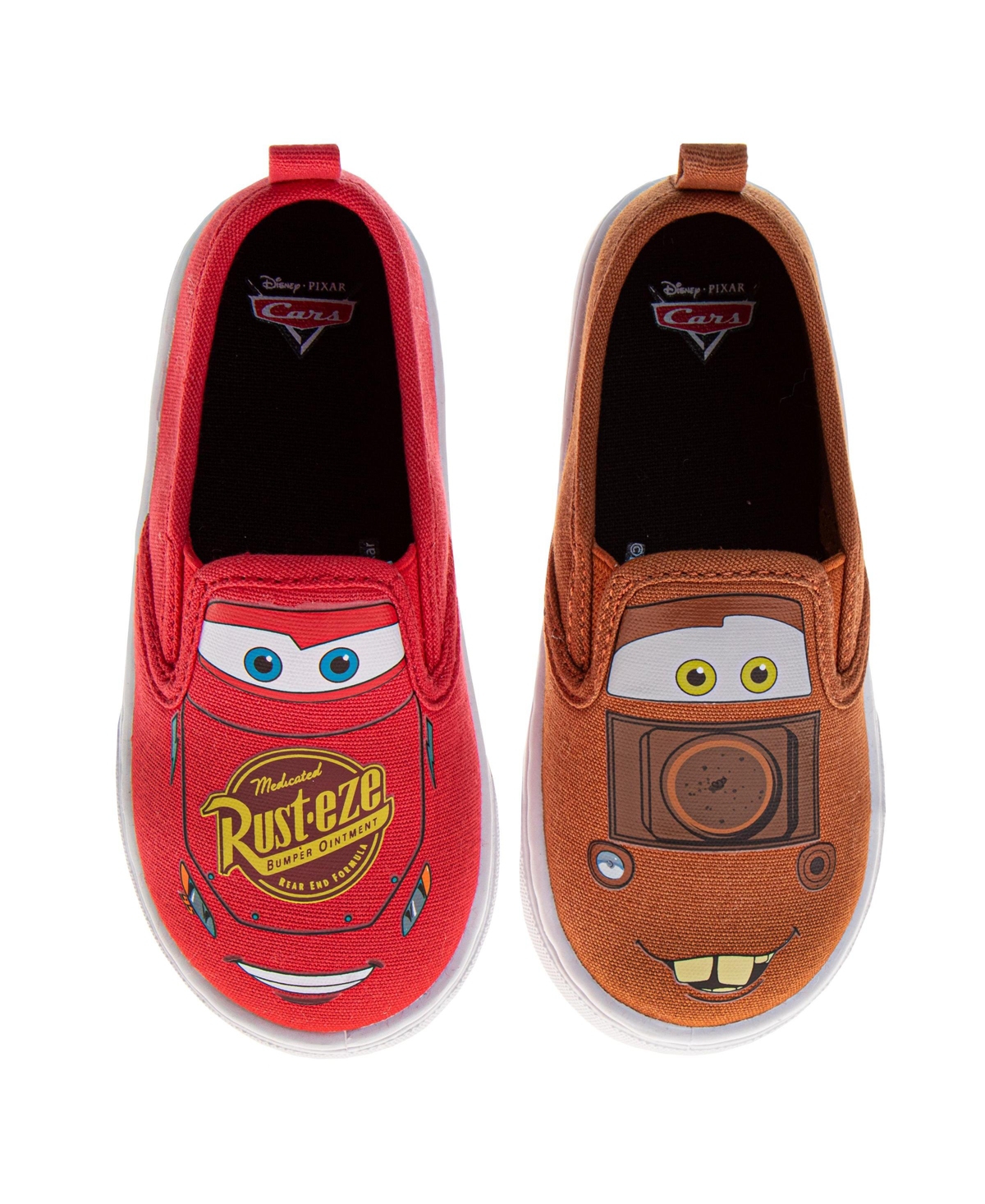 Disney Pixar Best Friends Cars Boys' Slip On Canvas Shoes (Toddlers Sizes 7-10/Little Kids 11-12)