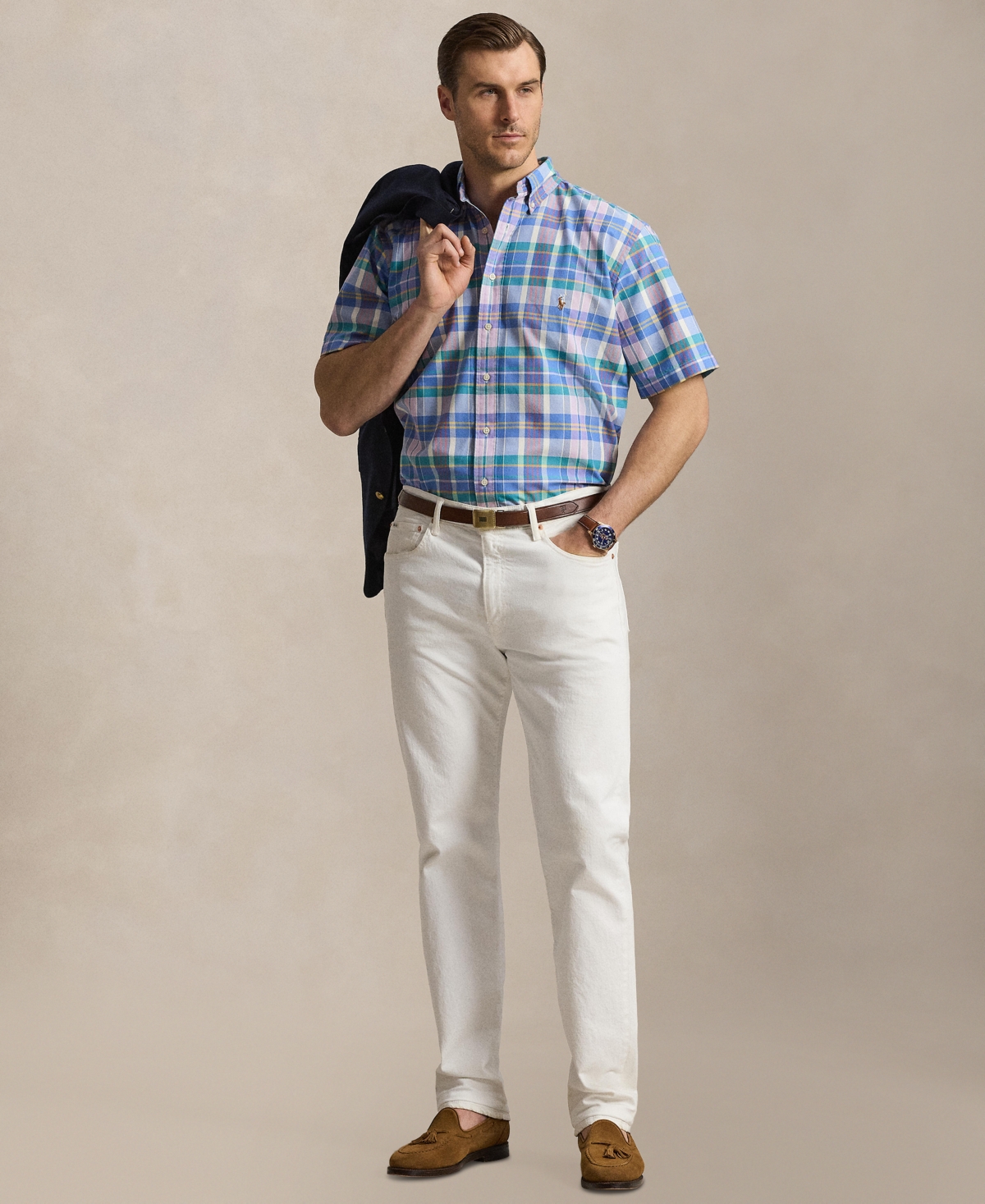 Polo Ralph Lauren Men's Big & Tall Plaid Oxford Shirt