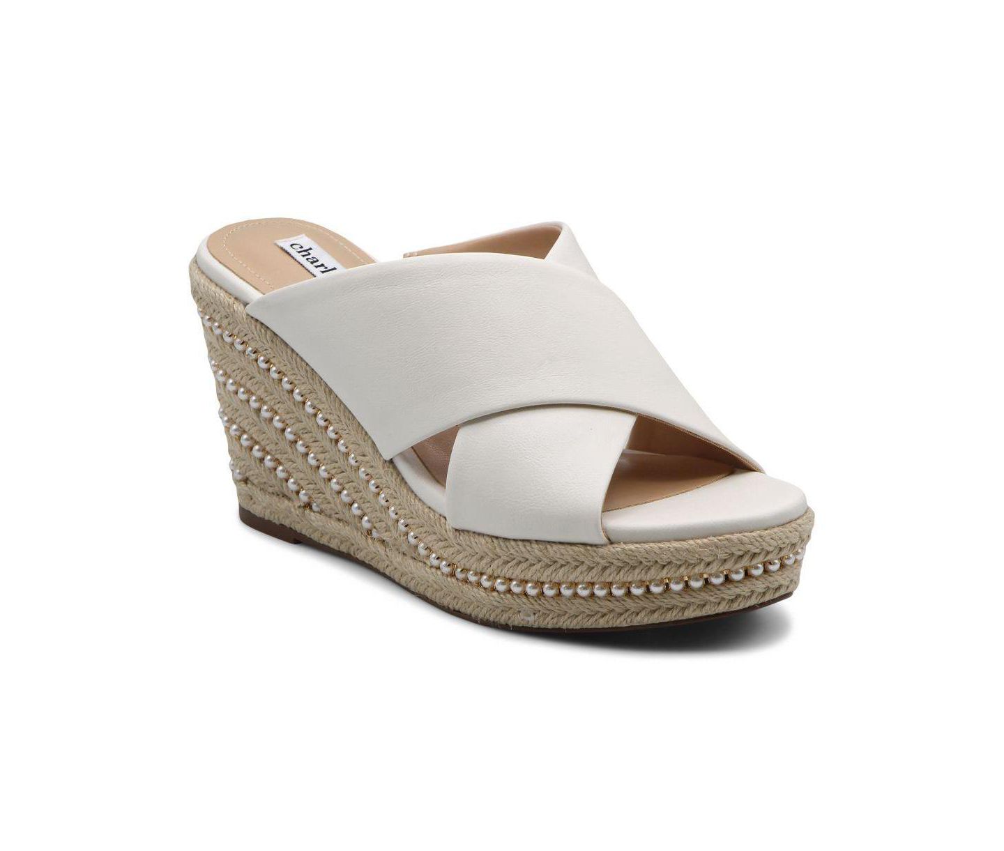 Женские сандалии Charles David Cate-1 Platform Wedge Sandal, цвет: Белый — фото 1