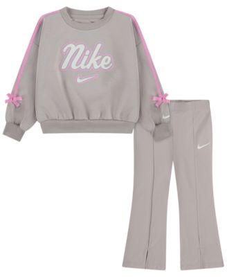 Girls' 4-6X Juxta-Girl Bow Stripe Top and Leggings, 2-Piece Set