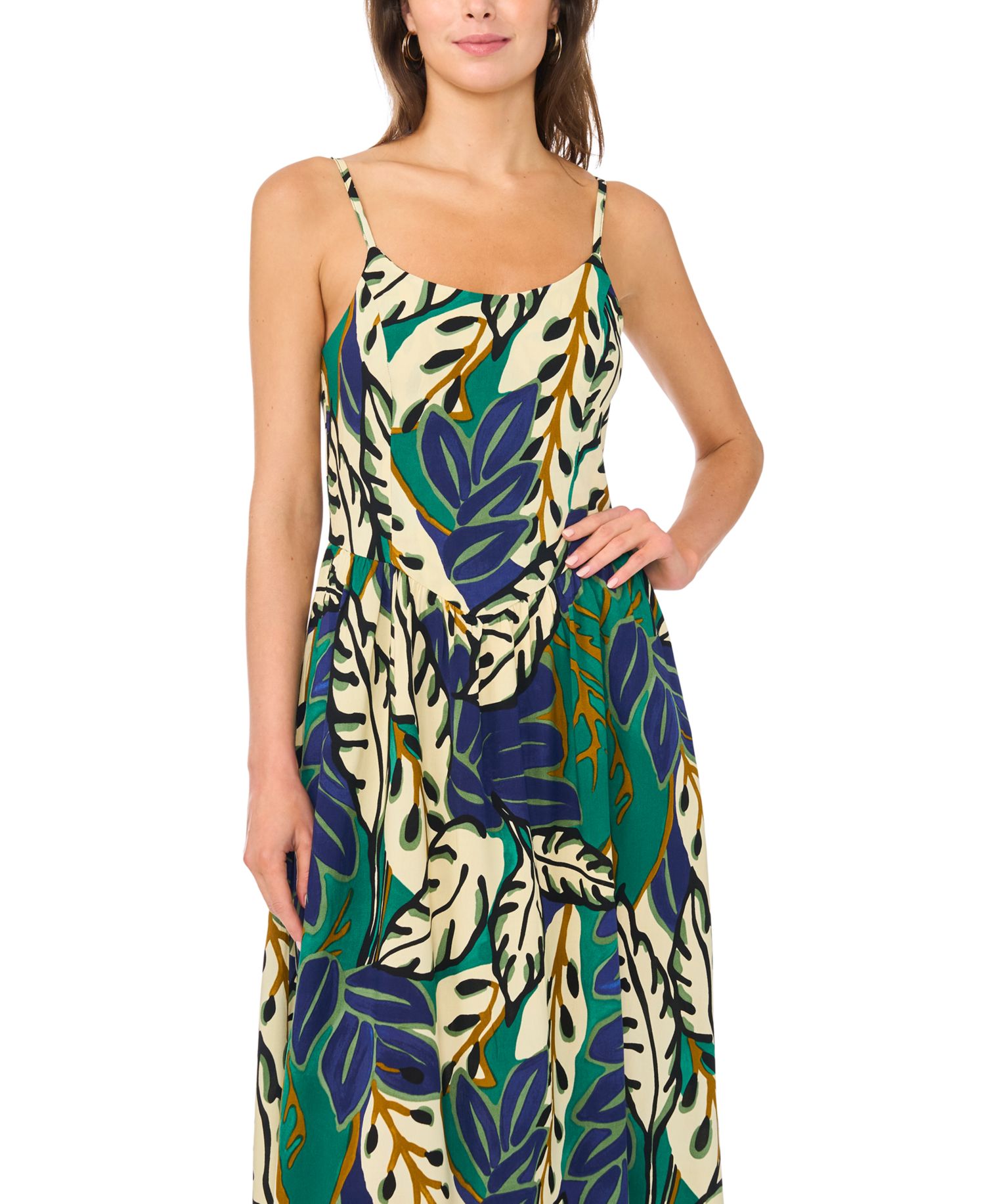 Women's Floral Print Smocked Back Maxi Dress