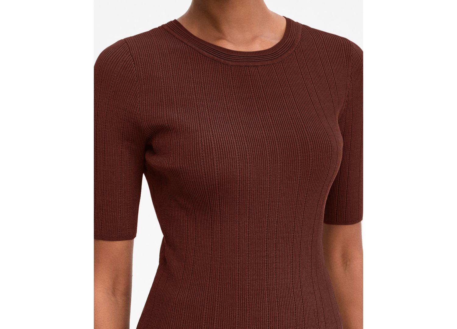 Women's Rib-Knit Crewneck Sweater