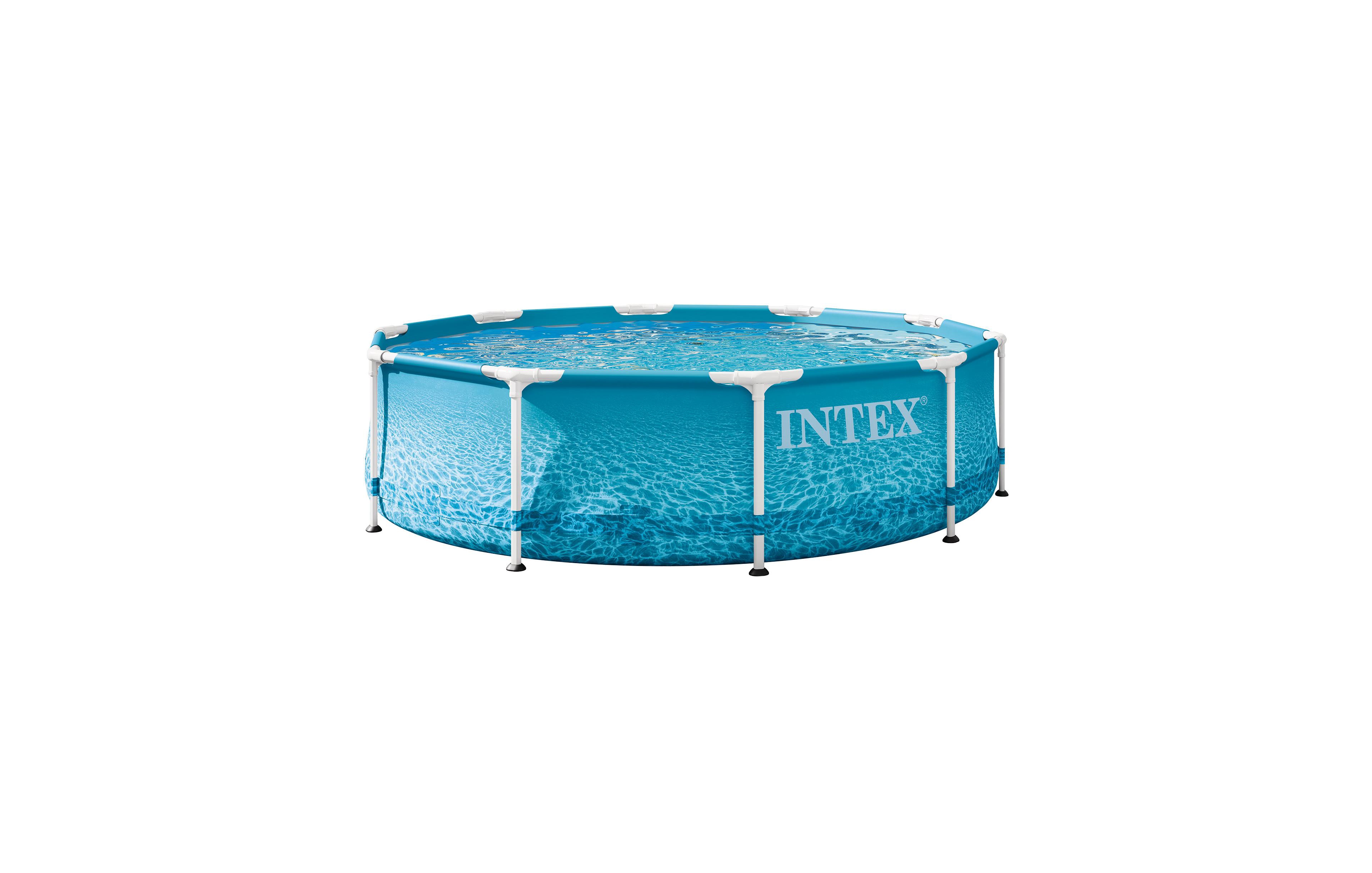 Intex 28206EH 10' x 30" Above Ground Steel Metal Frame Beachside Swimming Pool