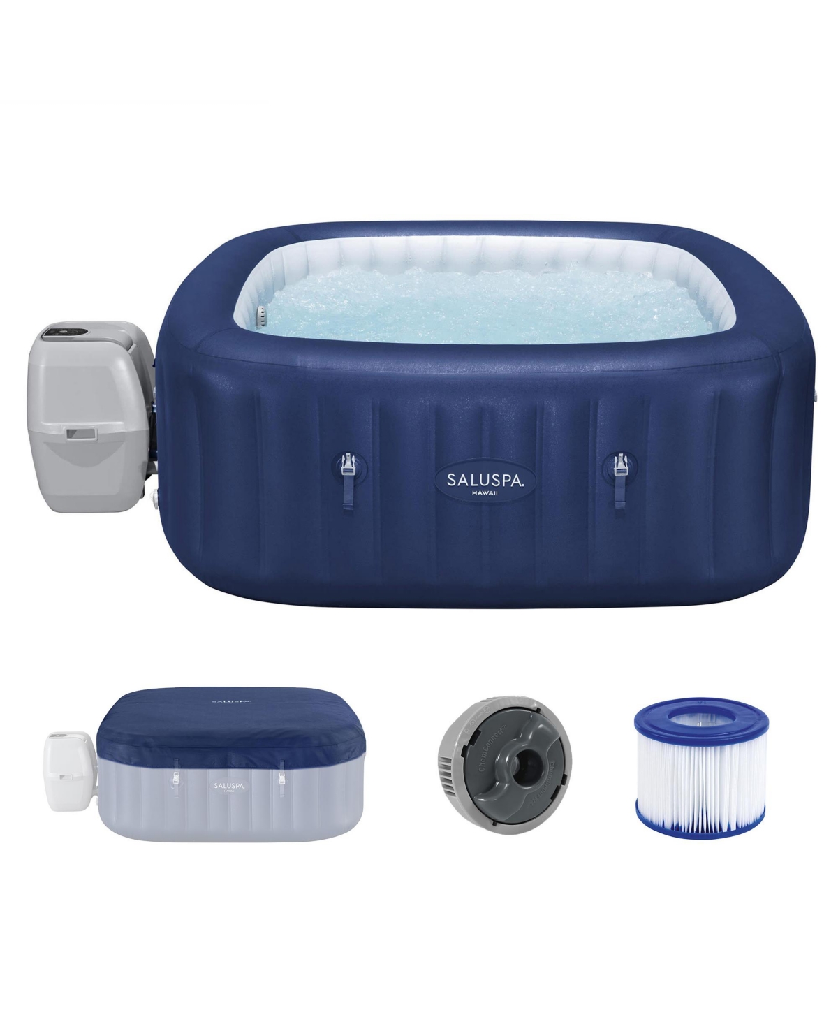 SaluSpa Hawaii Energy-Smart AirJet 4-6 Person Inflatable Hot Tub w/ App-Control