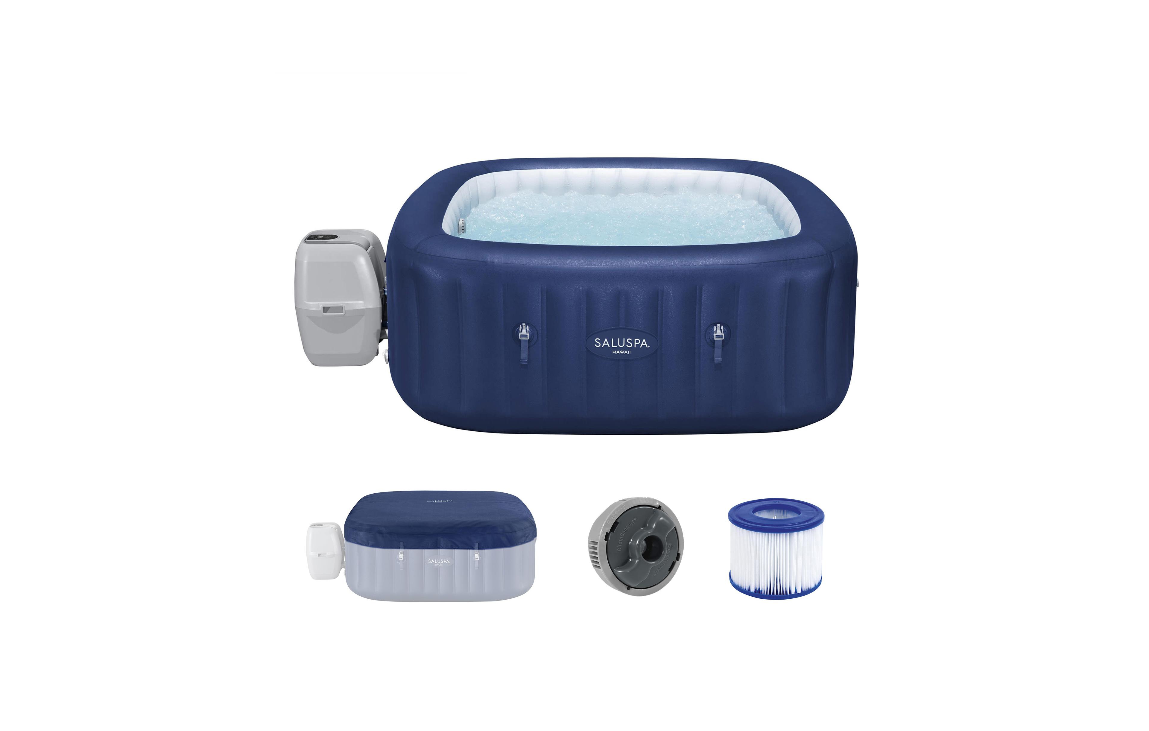 SaluSpa Hawaii Energy-Smart AirJet 4-6 Person Inflatable Hot Tub w/ App-Control