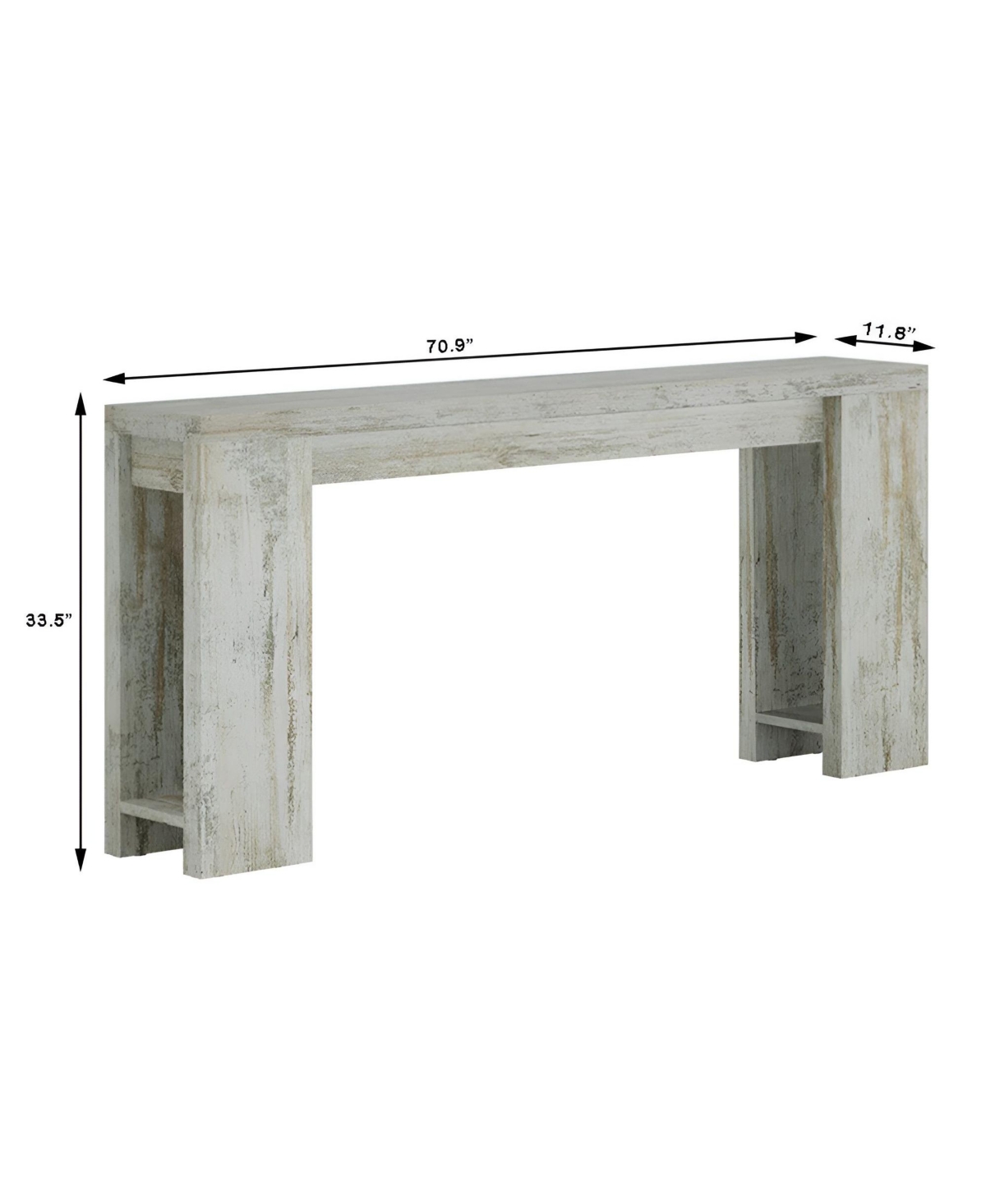 Slickblue Modern 70.9 Inch Wood Sofa Table for Entryway Use