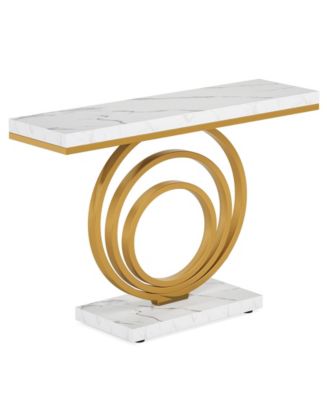 Slickblue Modern Narrow Console Table with Ring Base for Entryway and ...