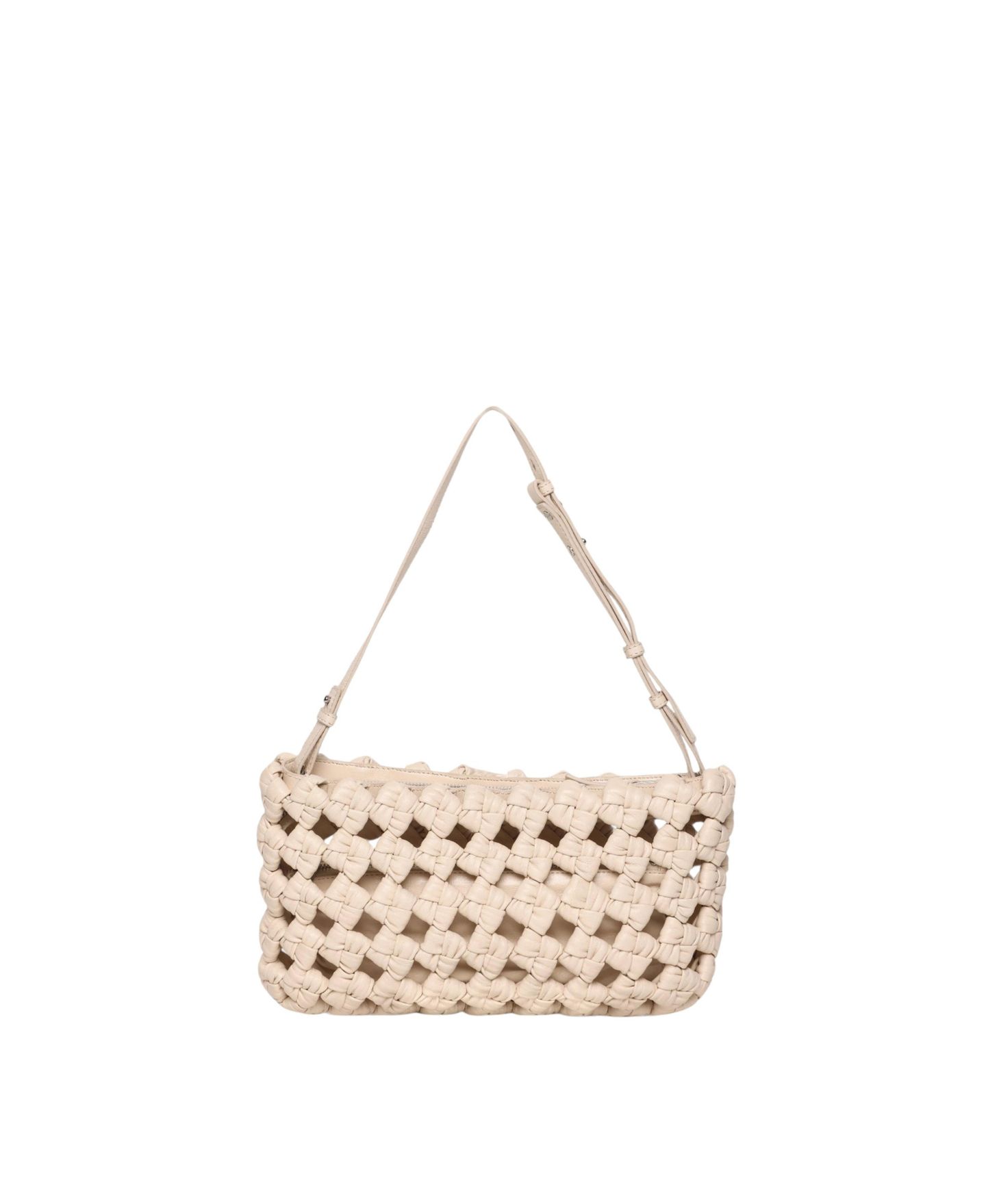 Женский клатч Walter Baker Ash Woven Leather Clutch, цвет: Бежевый — фото 1
