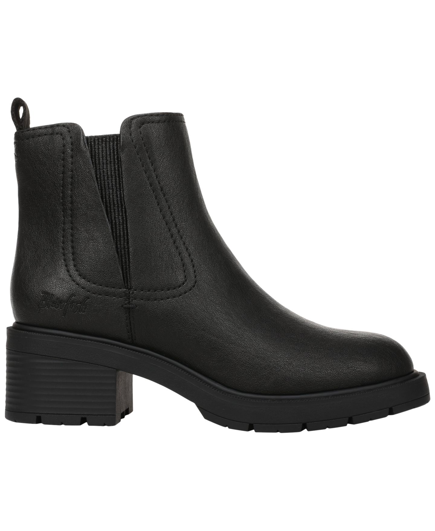 Женские ботинки Blowfish Malibu Frances Chelsea Short Booties, цвет: Чёрная искусственная кожа — фото 2