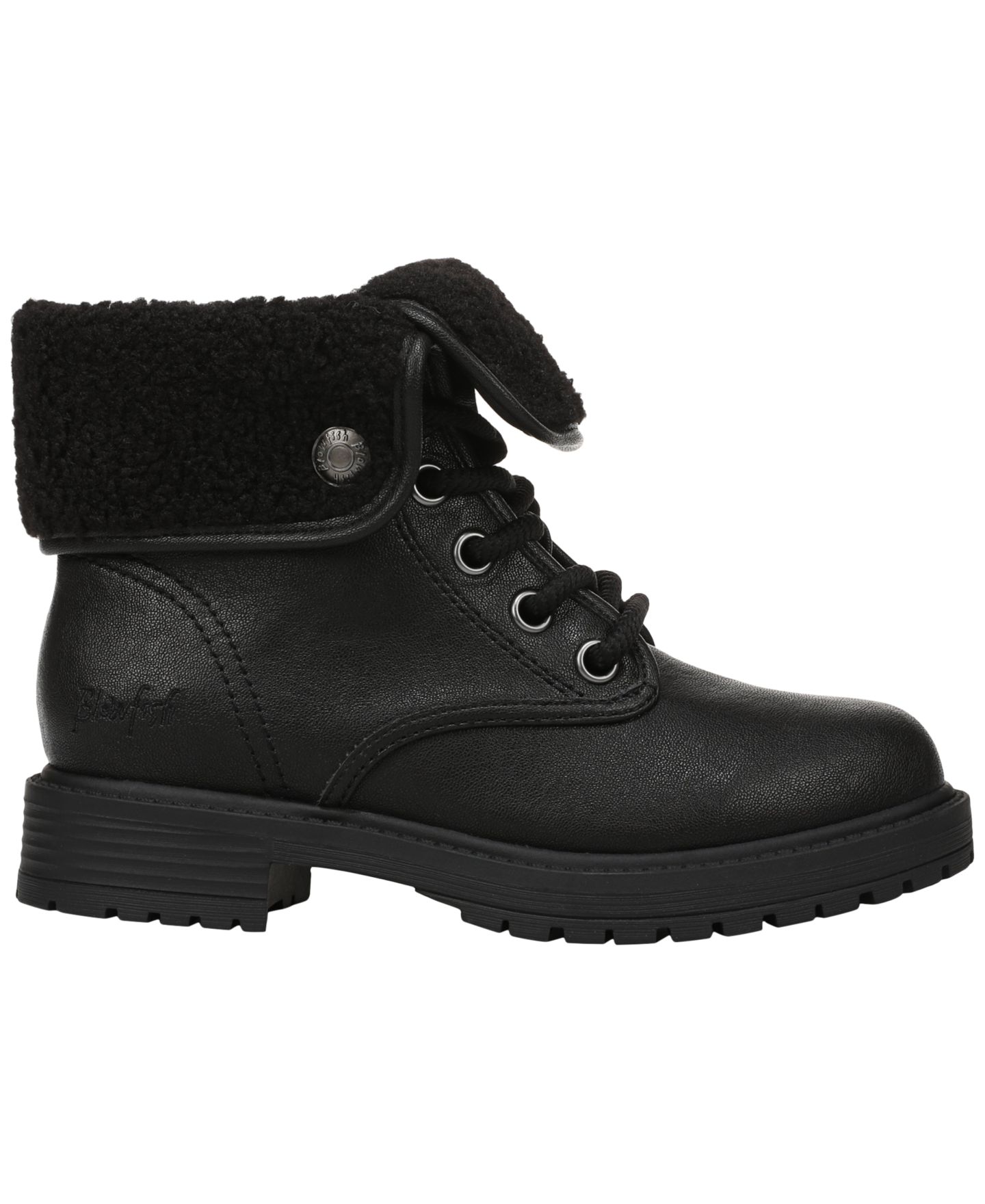 Женские ботинки Blowfish Malibu Andy Cozy Lace-Up Short Booties, цвет: Чёрная искусственная кожа / Искусственный — фото 2
