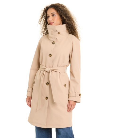 Женские куртки kate spade new york Women's Funnel Neck Trench Coat, Created for Macy's