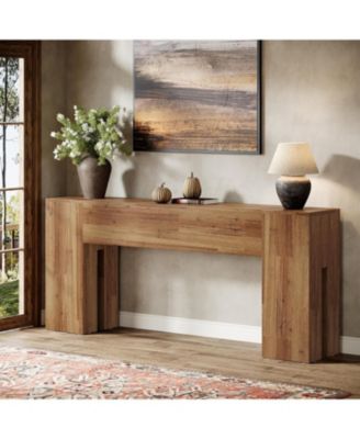 71-Inch Long Console Table for Entryway, Farmhouse Sofa Console Behind Couch, Entry Table