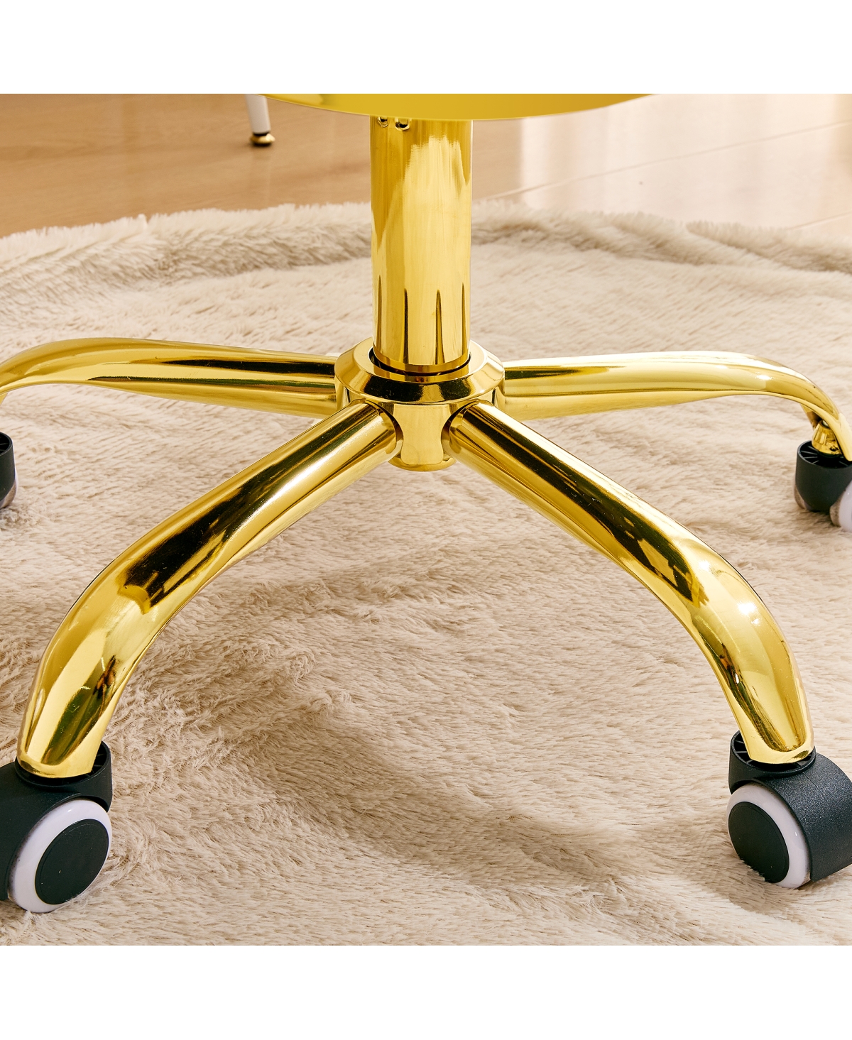 Streamdale Furniture Modern Velvet Adjustable Swivel Desk Chair with Base