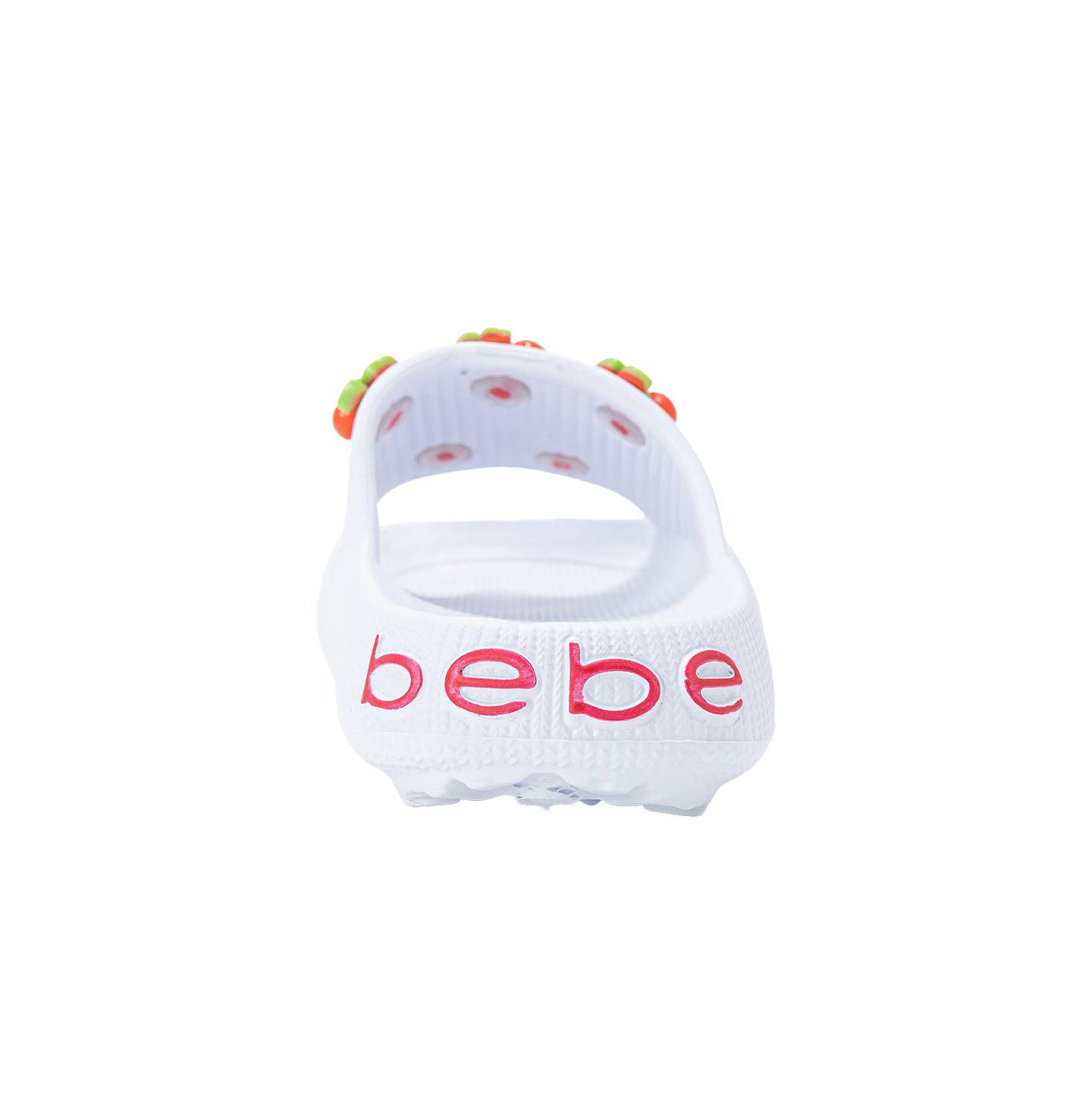 Сандалии Bebe Girls EVA Slide - Lightweight Comfy Slide Sandals with Cherry Charms для девочек, цвет: Белый — фото 3
