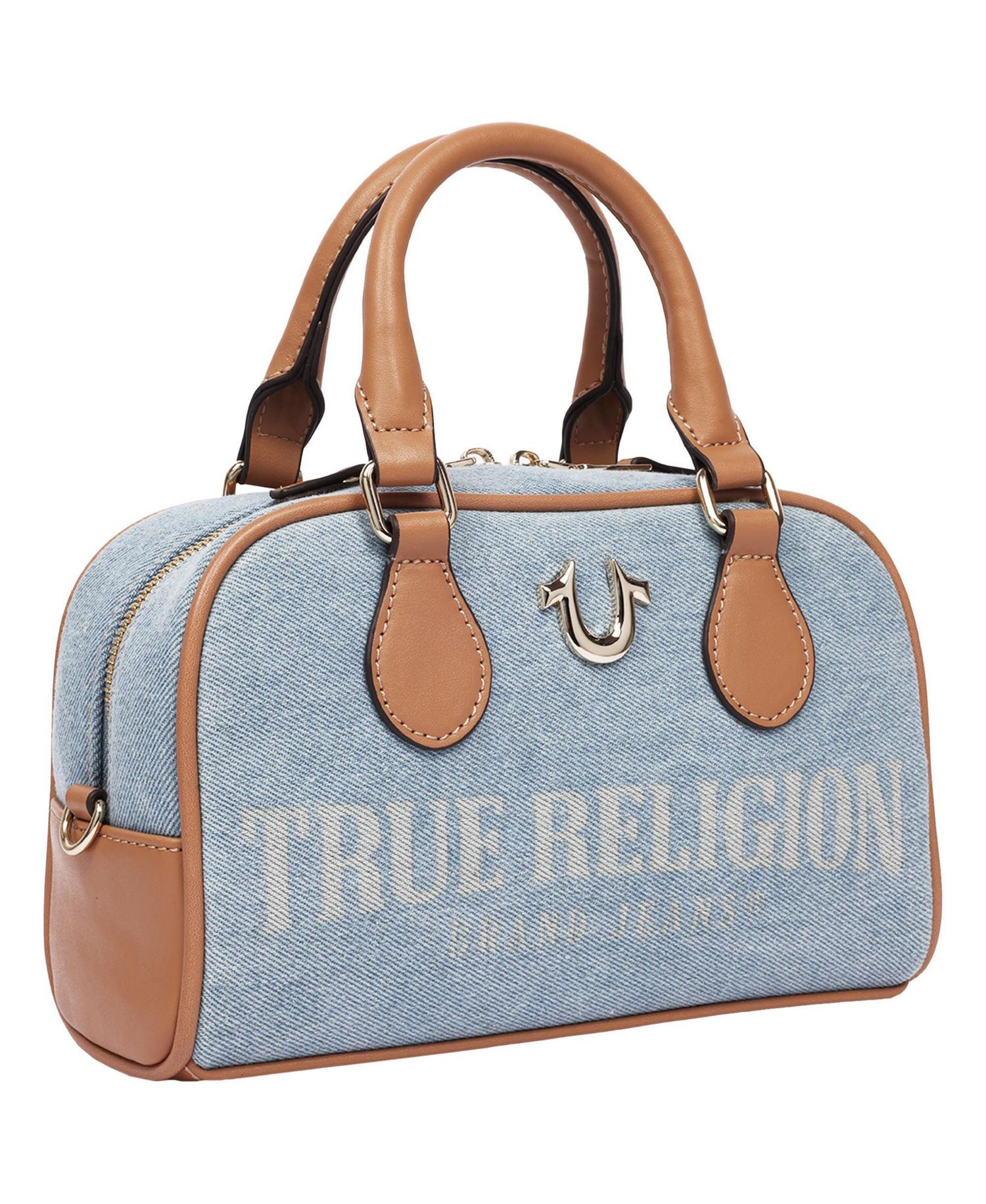 Women's Denim Logo Mini Satchel Crossbody Bag