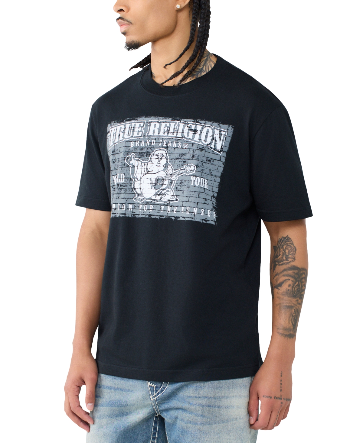 True Religion Men's Brick Buddha Short-Sleeve T-Shirt