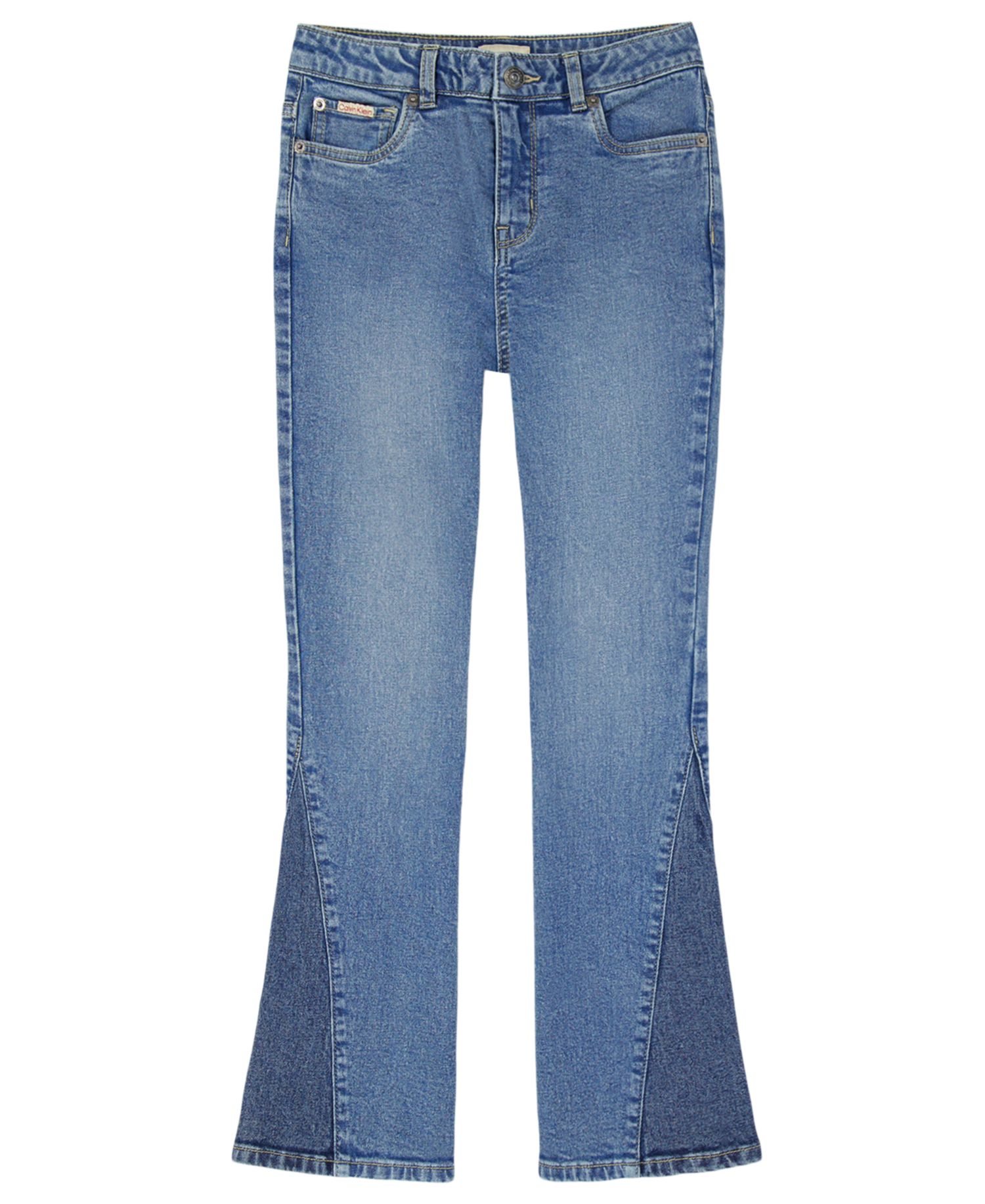 Girls' 7-16 2-Tone Flared Denim Jeans