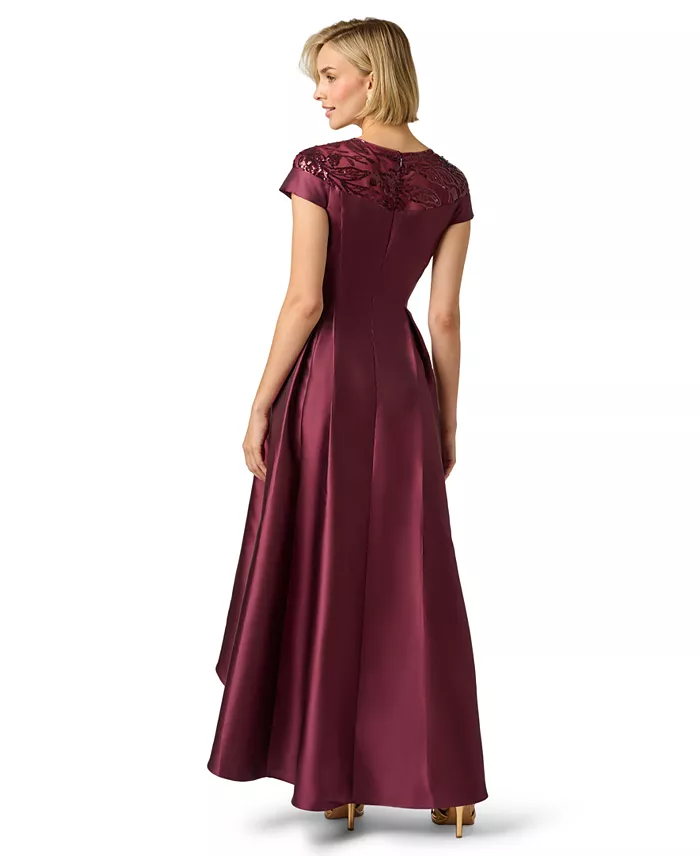 Women's Sequin Combo Mikado High-Low Ball Gown - thumbnail 5