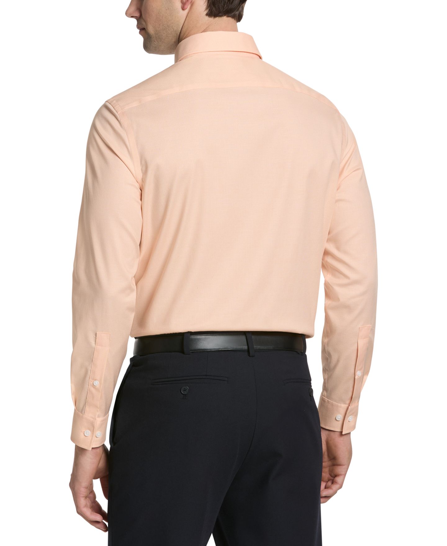 Мужская рубашка Michael Kors Long-Sleeve Solid Dress Shirt, цвет: Светлый оранжевый — фото 3