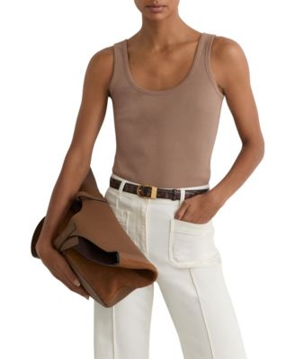 Women's Violet Sleeveless Rib Vest