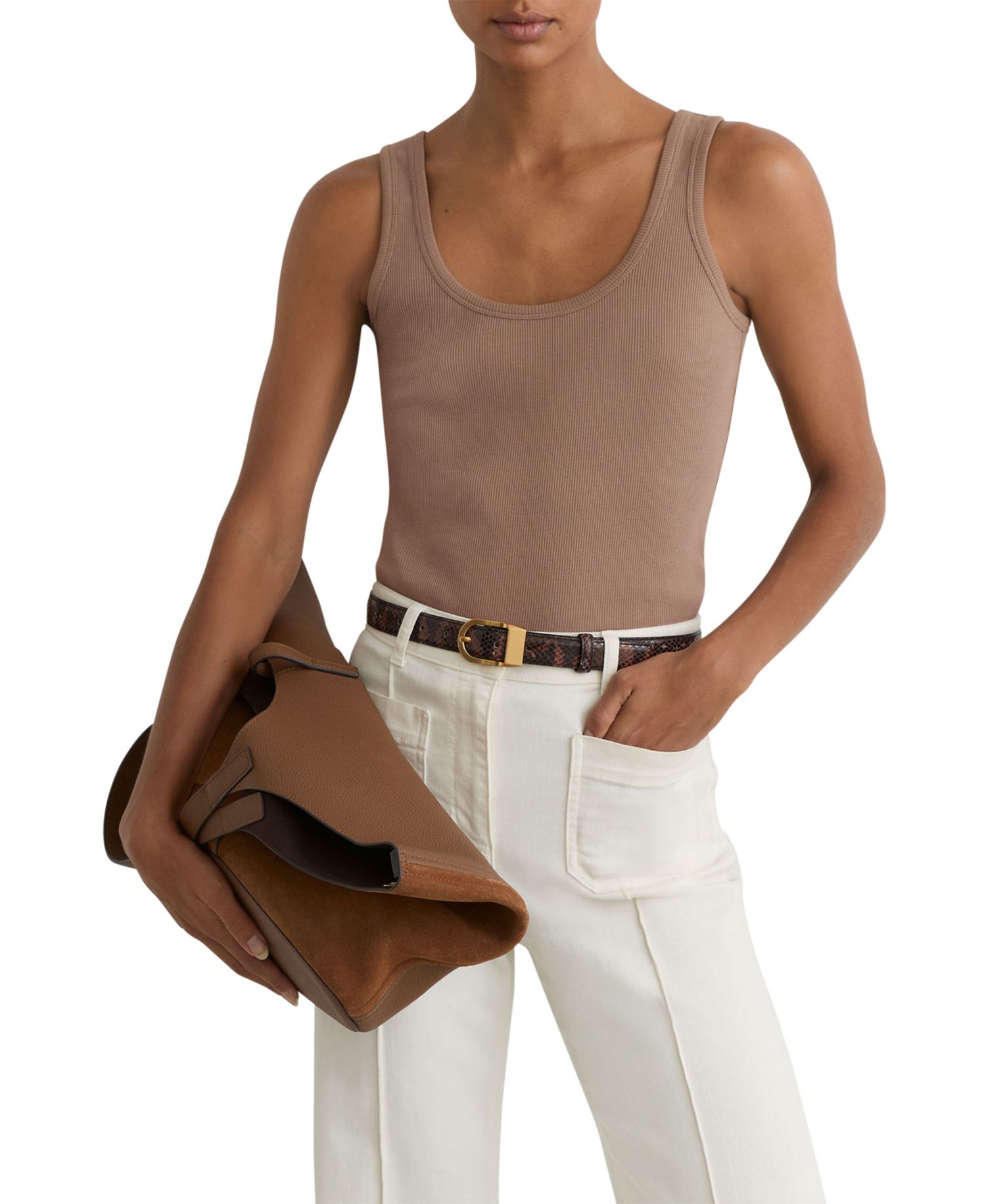 Women's Violet Sleeveless Rib Vest