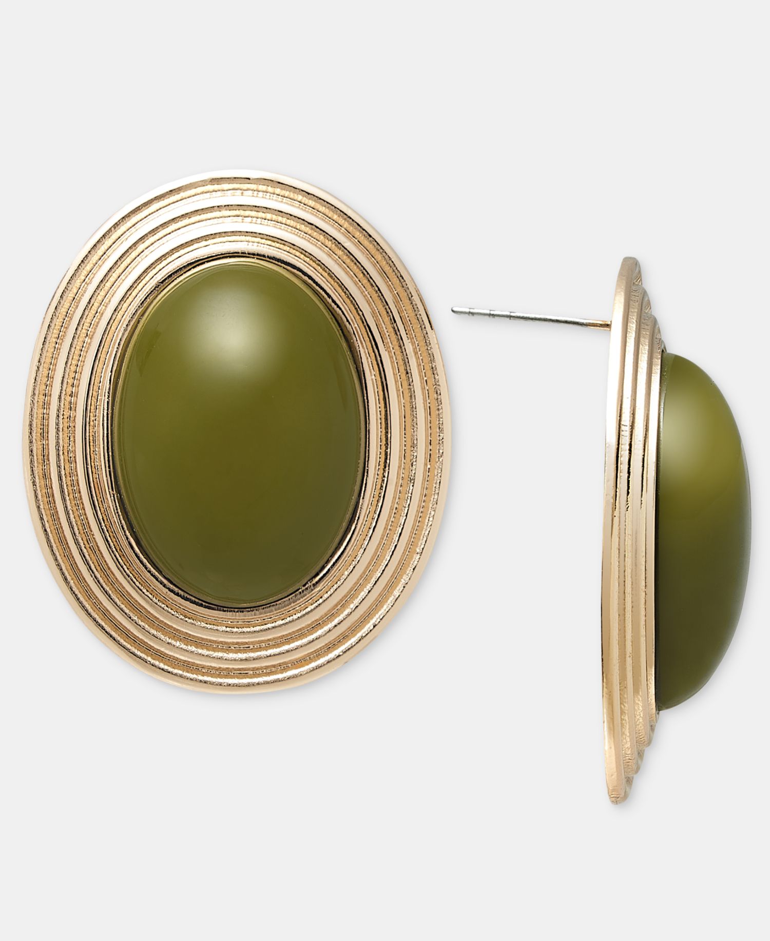 Cushioned Stone Bold Stud Earrings