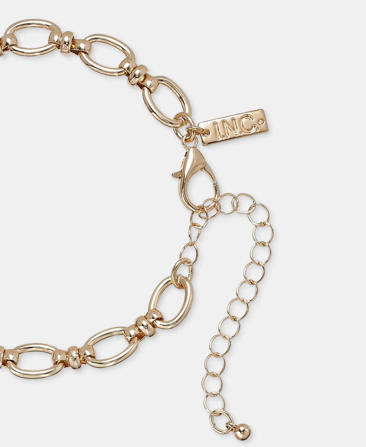 I.n.c. International Concepts Sculptural Cushioned Stone Charm Lariat Necklace, 20-1/2" + 3" extender, Macy's Exclusive