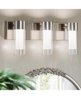 LED Bathroom Light Fixtures, 3-Light Vanity Lights Over Mirror, Wall Lights with 3 Color Modes and Sand Nickel Finish