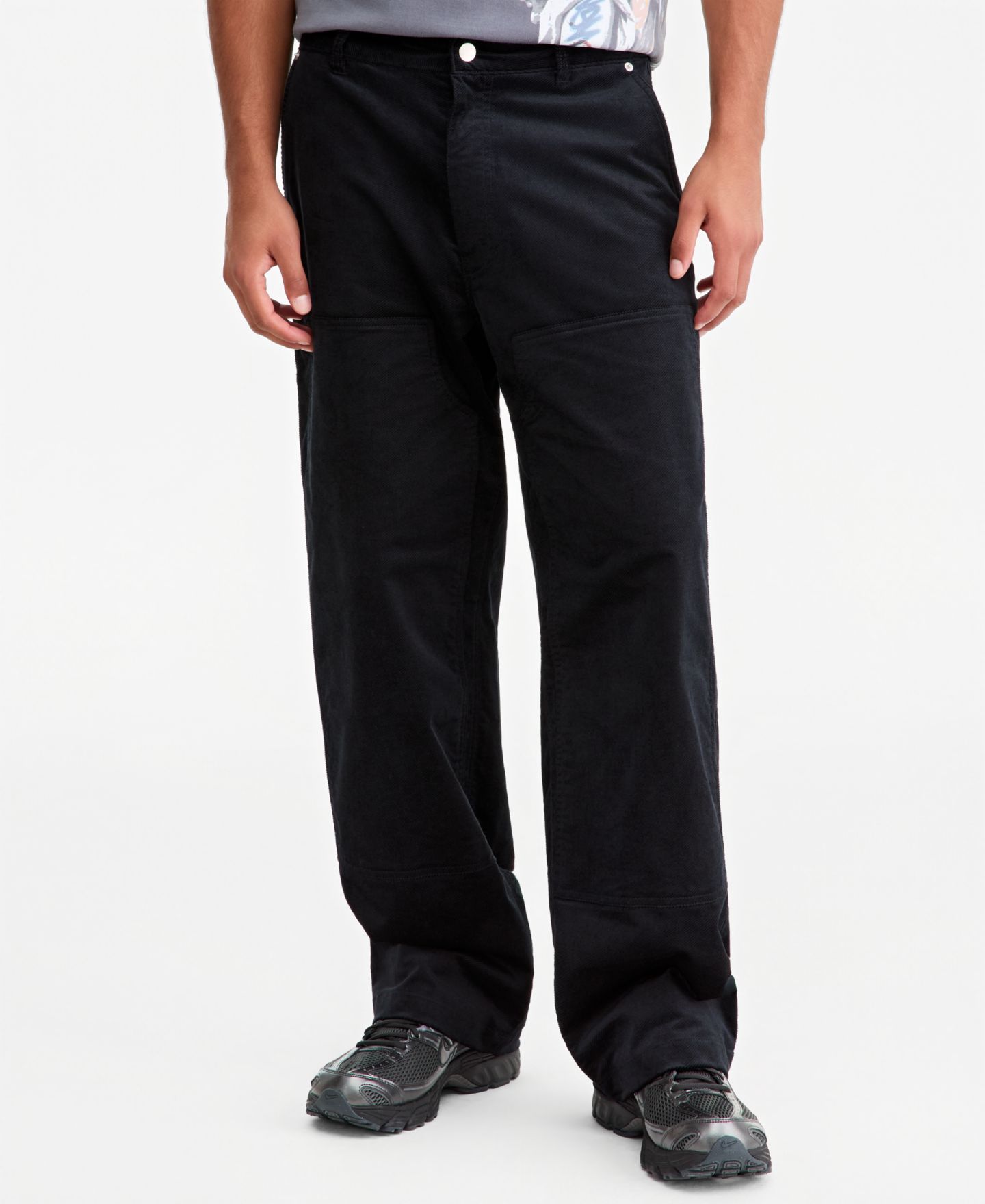 Мужские брюки Mode of One Baggy Corduroy Work Pants, цвет: Глубокий чёрный — фото 3
