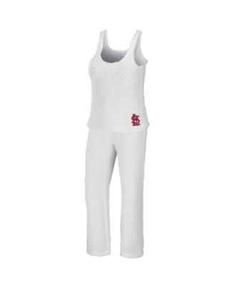 Women's 2-Piece Cream St. Louis Cardinals Plus Size Cozy Scoop Neck Tank Top & Pants Set