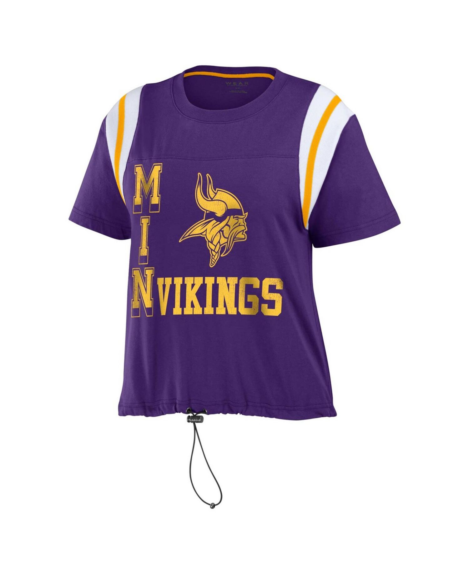 Women's Purple Minnesota Vikings Cinched Color Block T-Shirt