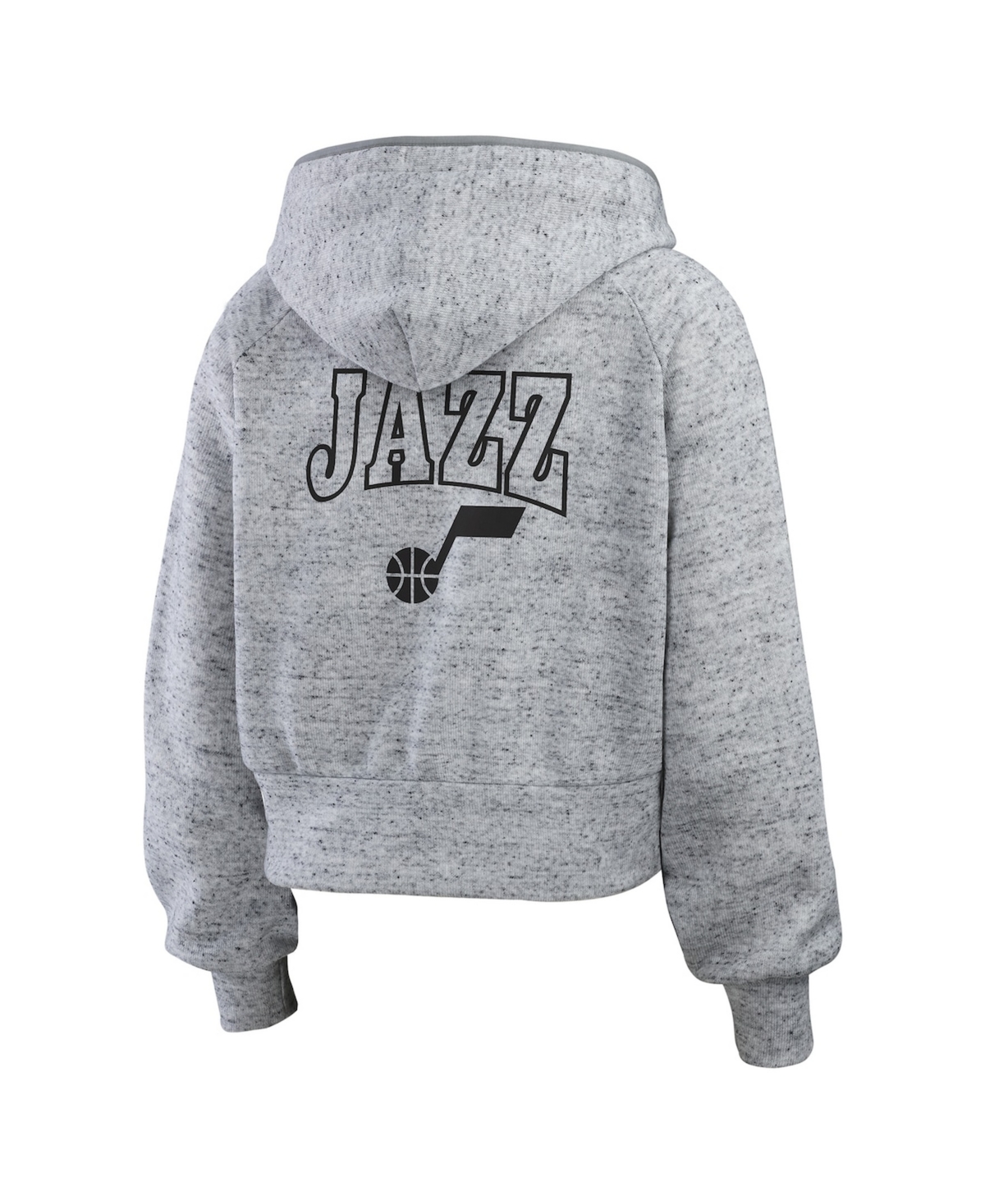 Wear by Erin Andrews Women's Heather Gray Utah Jazz Speckled Radiator Full-Zip Hoodie