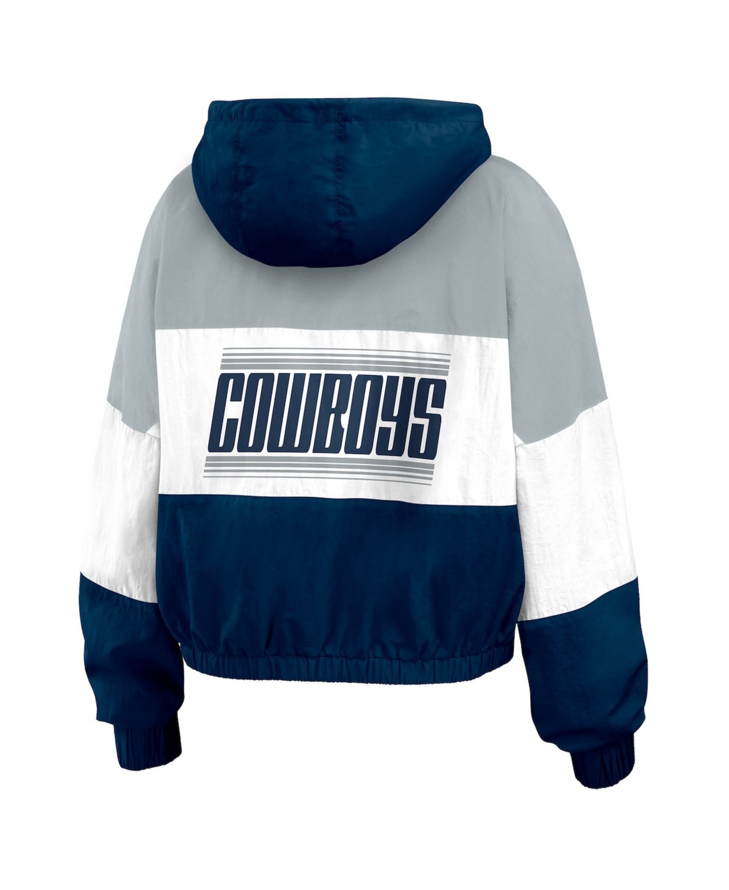 Women's Navy Dallas Cowboys Color Block Full-Zip Windbreaker Jacket