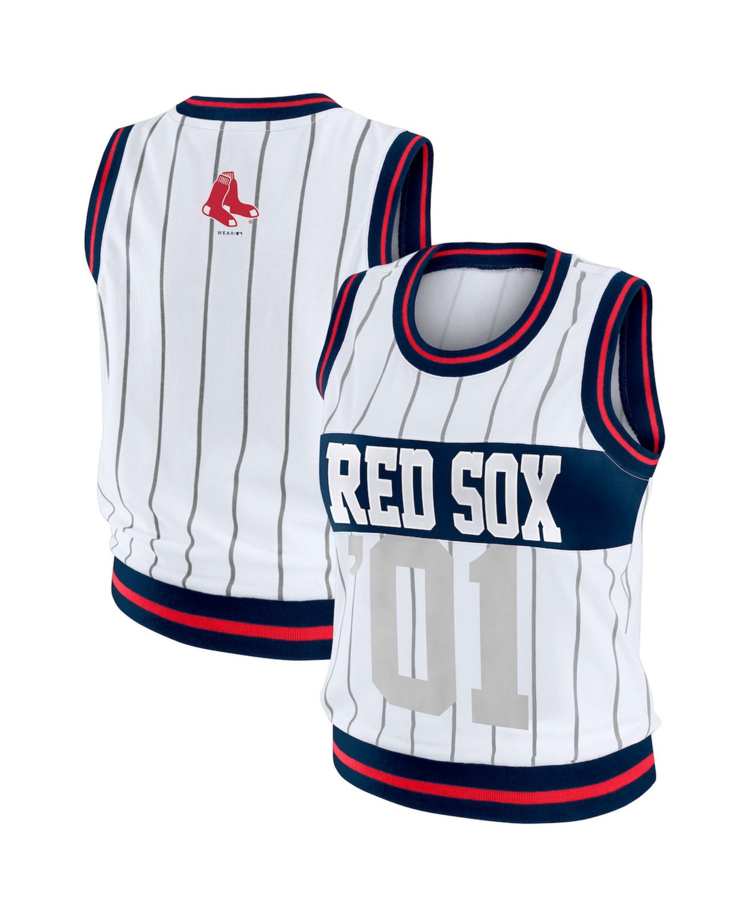 Women's WEAR by Erin Andrews White Boston Red Sox Sporty Tank Top