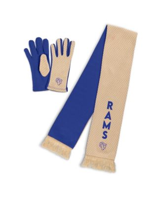 Women's Los Angeles Rams Tonal Microcheck Scarf Glove Set