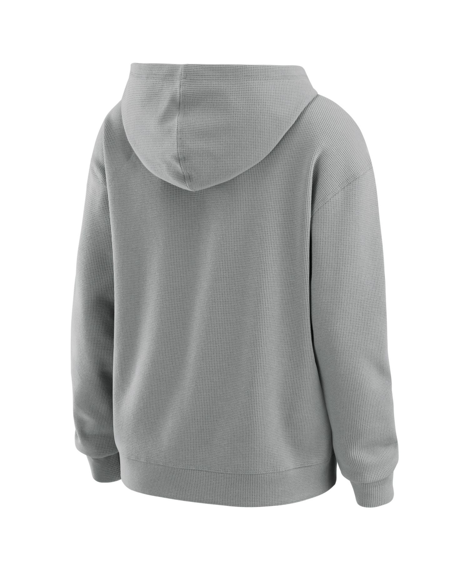 Women's 2-Piece Gray Kansas City Chiefs Plus Size Waffle-Knit Long Sleeve Hooded Shirt & Pants Lounge Set