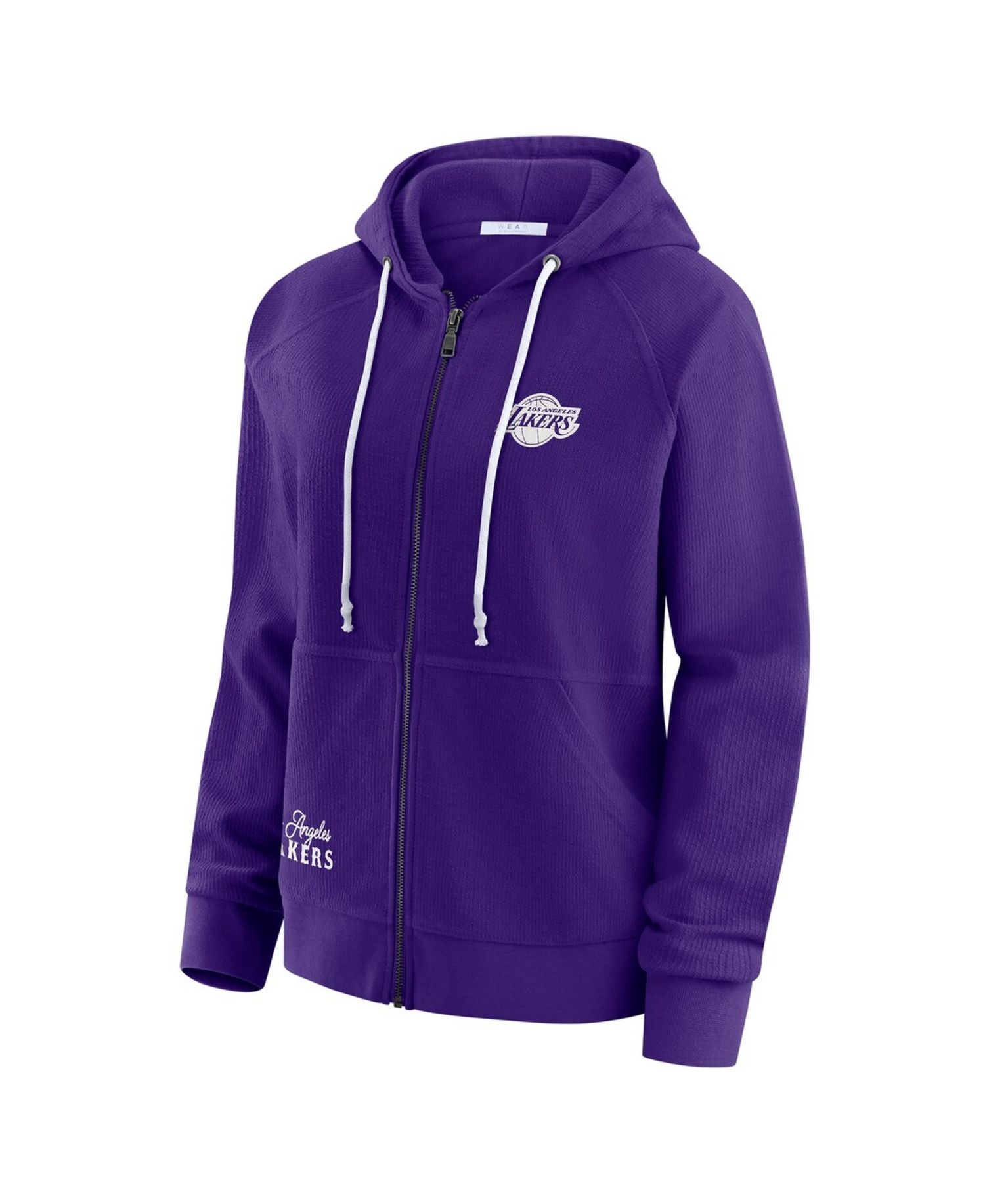 Women's Purple Los Angeles Lakers Vintage Full-Zip Raglan Hoodie