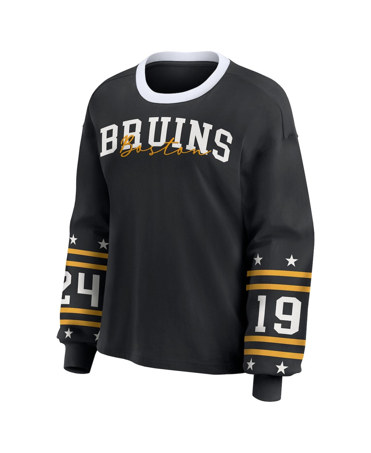 Women's Black Boston Bruins Long-Sleeve Sport T-Shirt