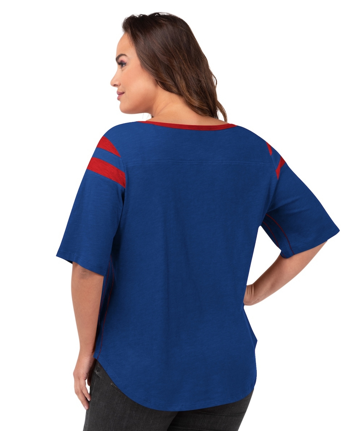 G-iii 4Her by Carl Banks Women's Royal New York Giants Plus Linebacker T-Shirt