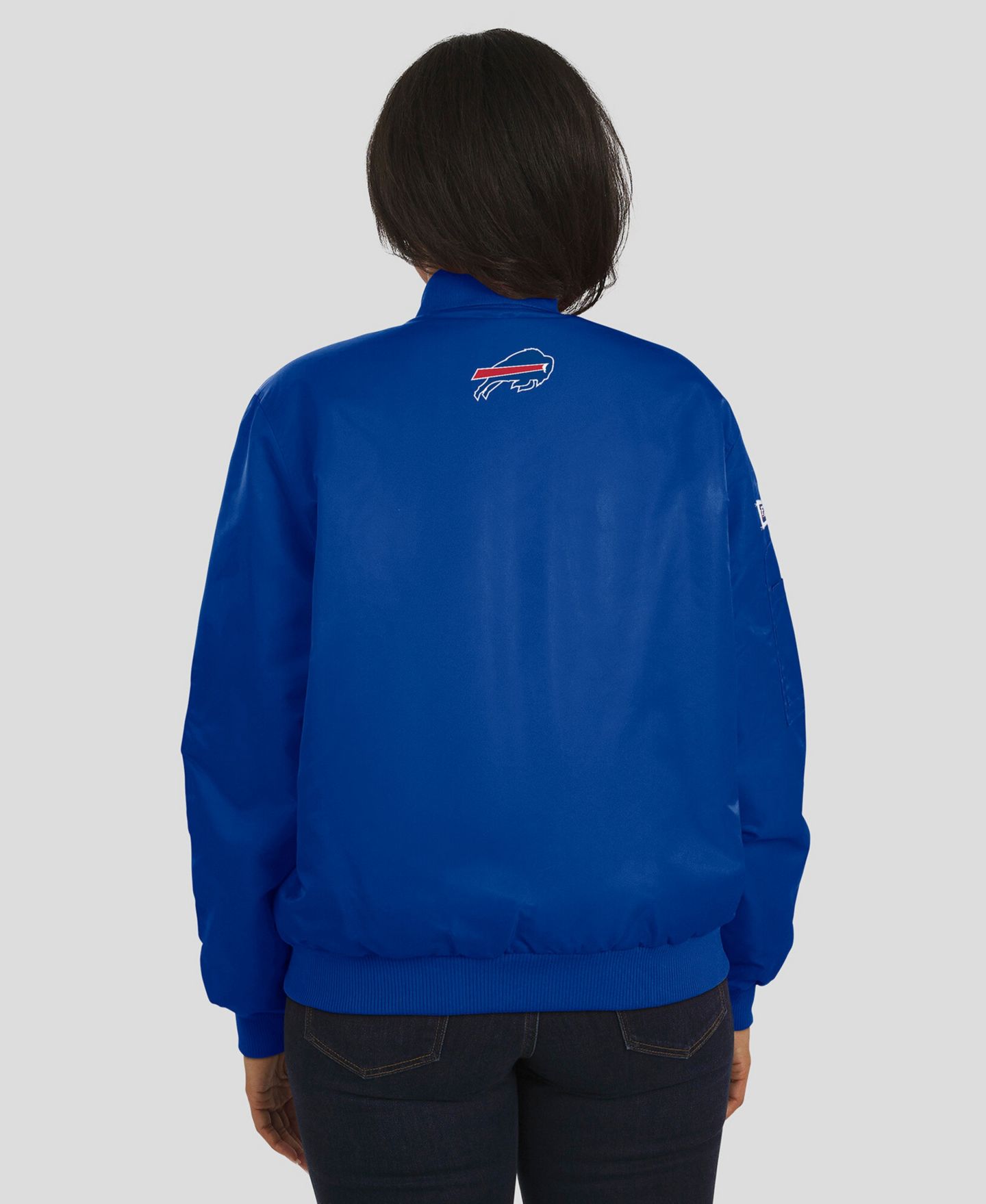 Женская куртка WEAR by Erin Andrews Royal Buffalo Bills Patch Full-Zip Bomber — фото 5