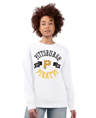 Women's White Pittsburgh Pirates Team Logo Fleece Pullover Sweatshirt