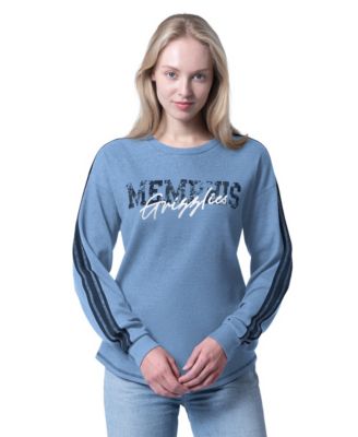 Women's Light Blue Memphis Grizzlies Advantage Tri-Blend Long Sleeve T-Shirt