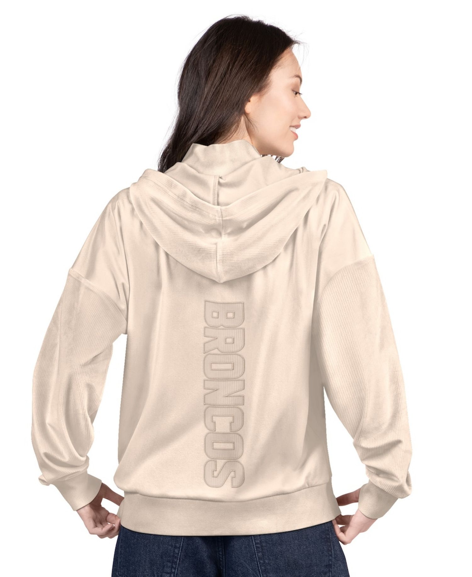 Women's Tan Denver Broncos Rookie Full-Zip Hoodie