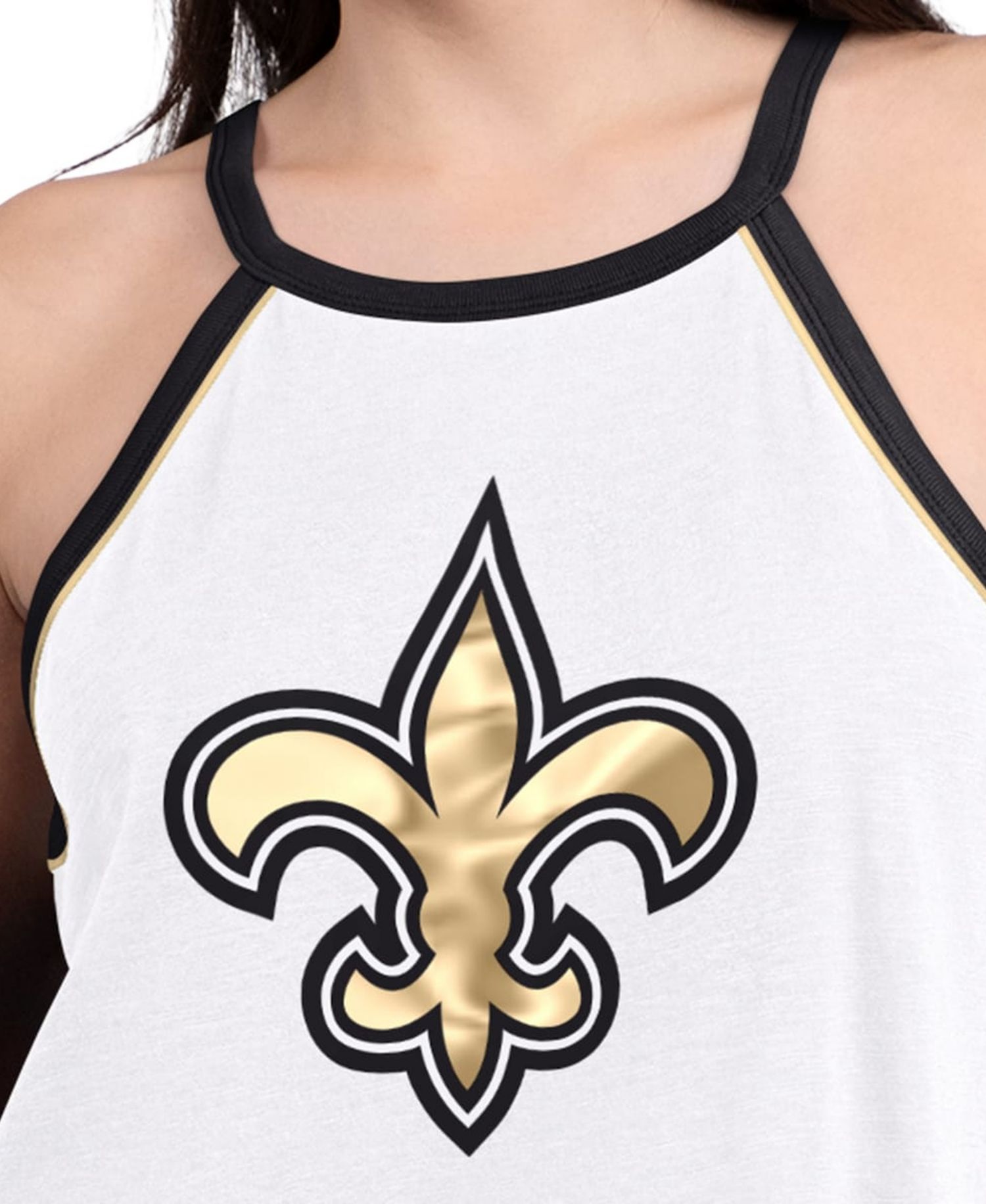 Women's White New Orleans Saints Redemption Win Slub Tank Top