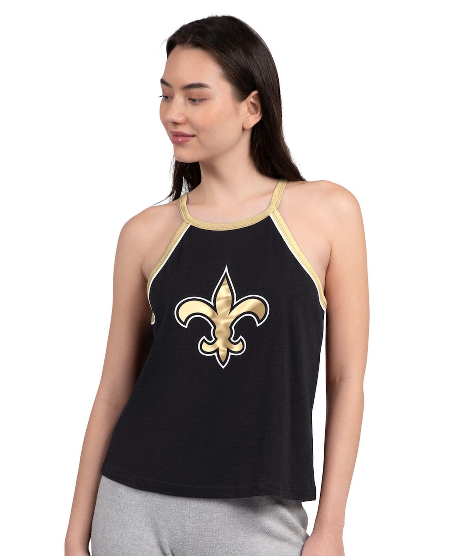 Women's Black New Orleans Saints Redemption Win Slub Tank Top