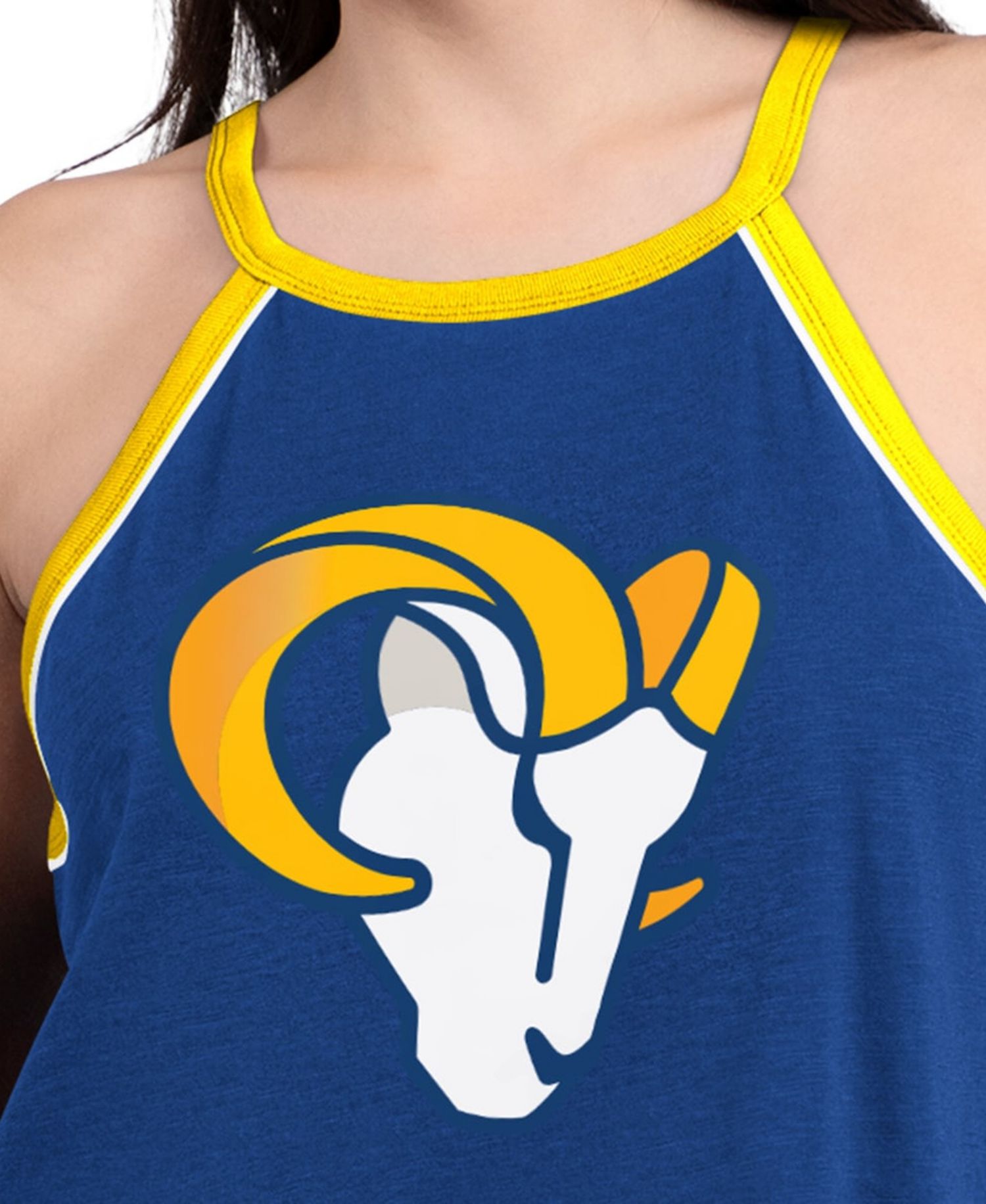Women's Royal Los Angeles Rams Redemption Win Slub Tank Top
