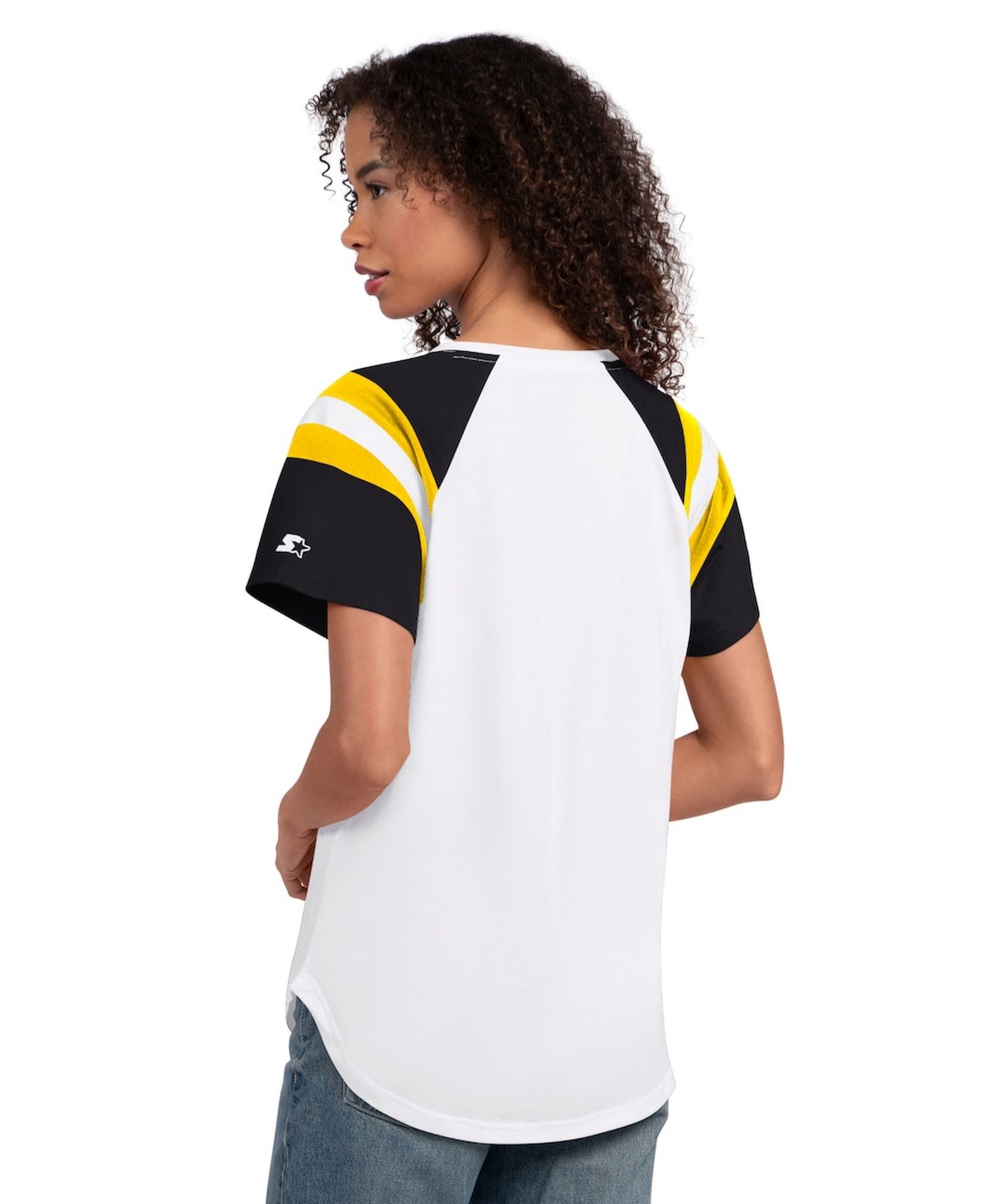 Women's White Joey Logano Game On Raglan Notch Neck T-Shirt